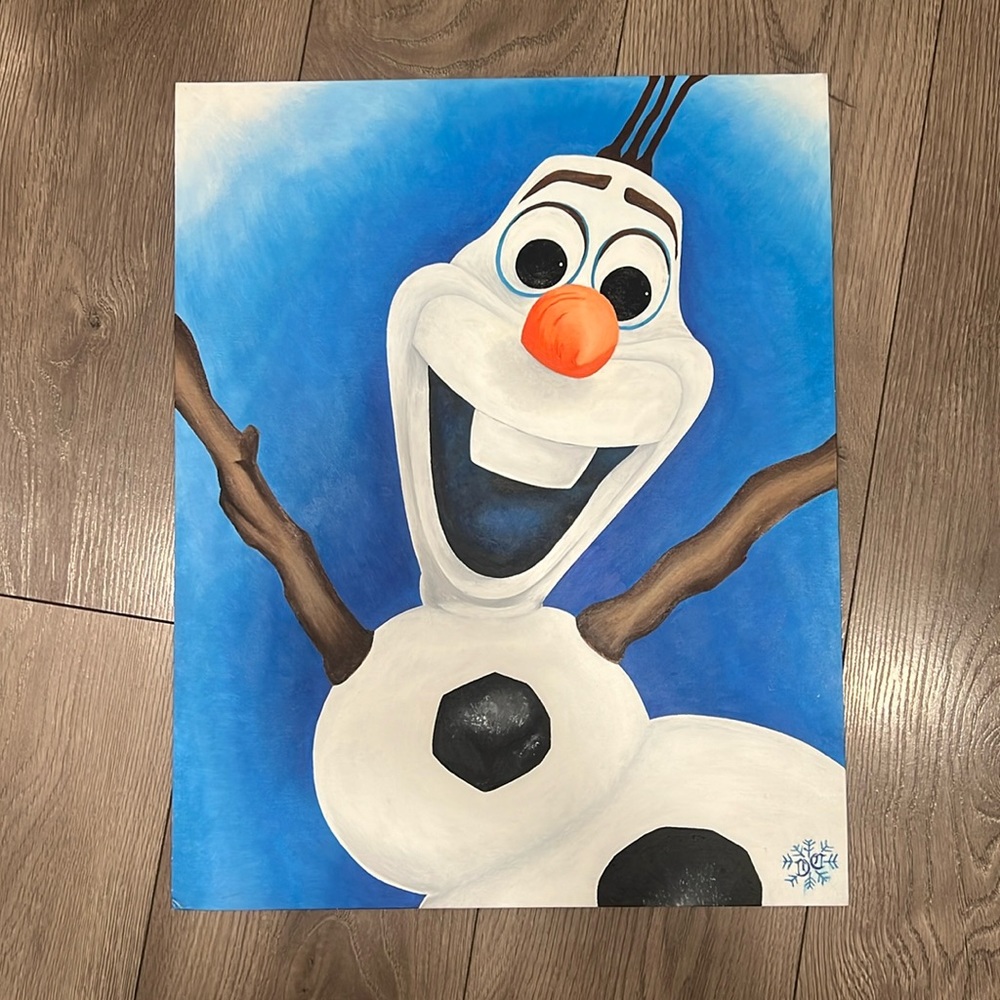 Hand Painted Portrait Olaf